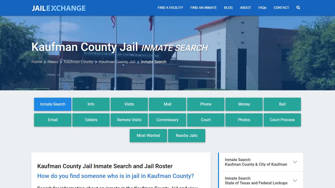 Inmate Search: Roster & Mugshots - Kaufman County Jail, TX